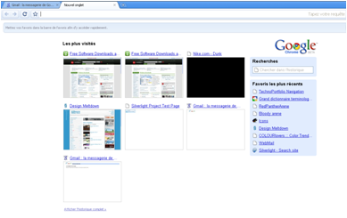 La page d’accueil de Google Chrome a été bien pensée